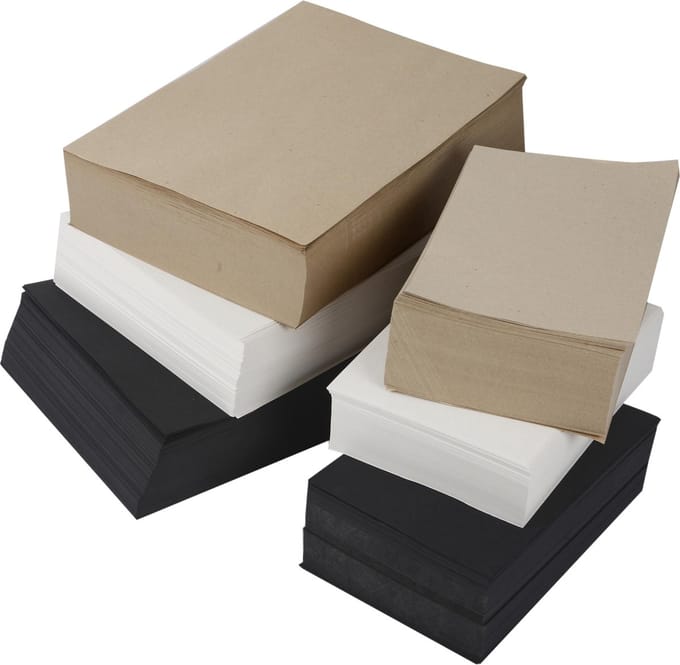 Kraft papier,  100 gr, 6000 assorti vel