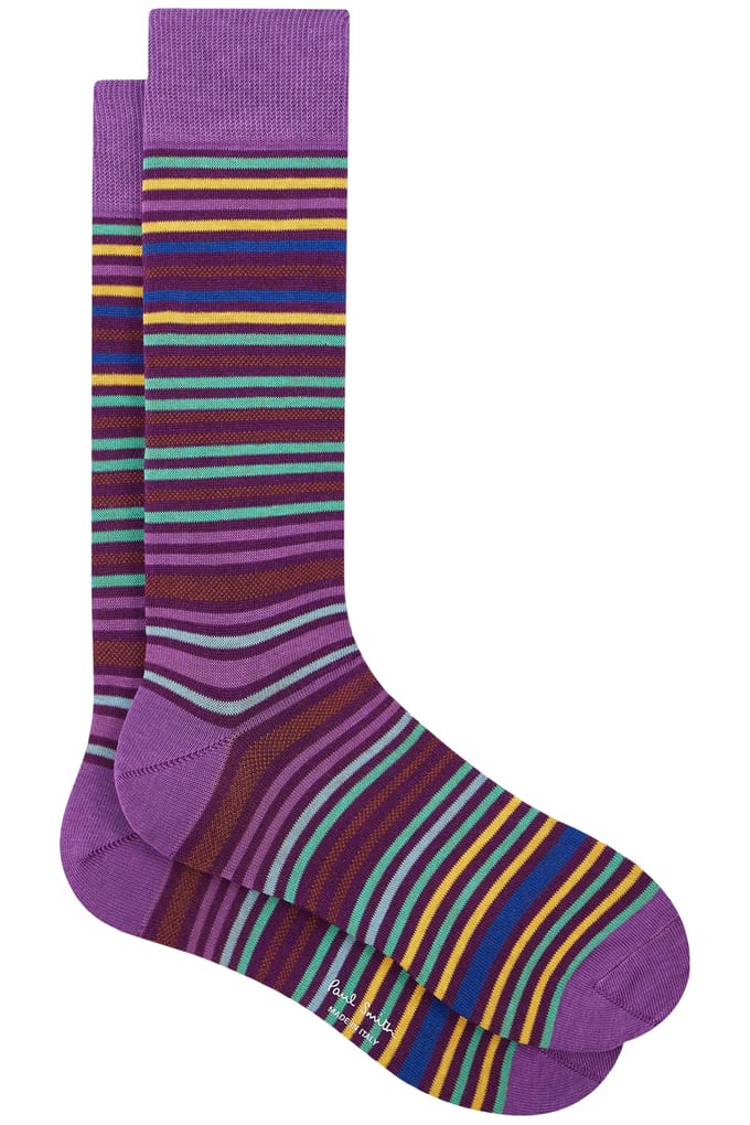 Paul Smith Sock Gavin Stripe Dark Violet Größe: OS | Unterwäsche Outlet | Herren | Violett
