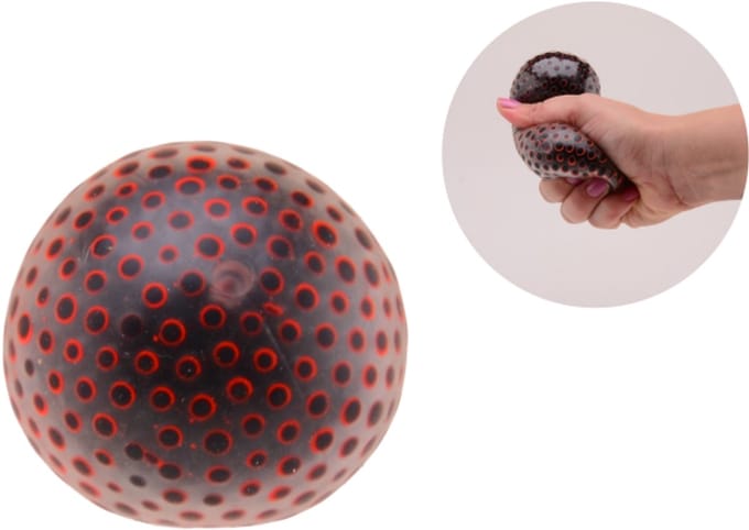 Johntoy stressbal neon beads squeeze bal sensorisch speelgoed multi.