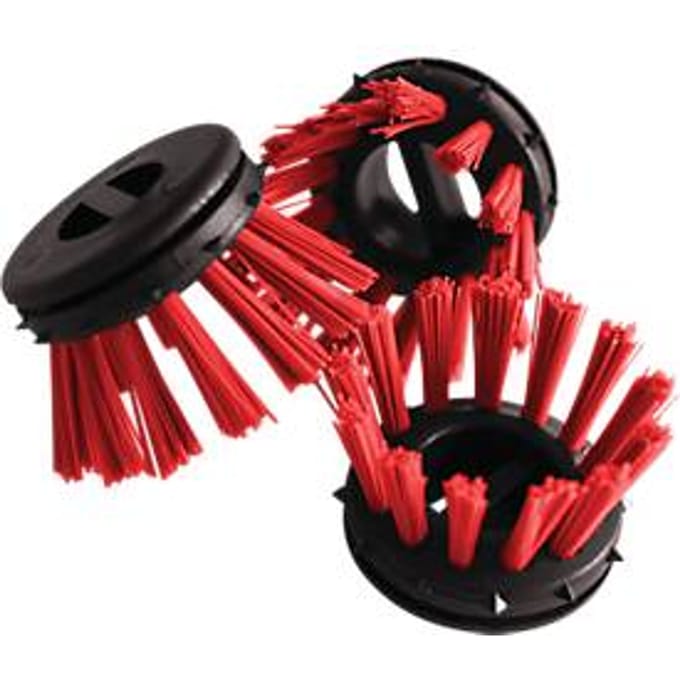 Inzetborstel voor rubberen ringmat, rood