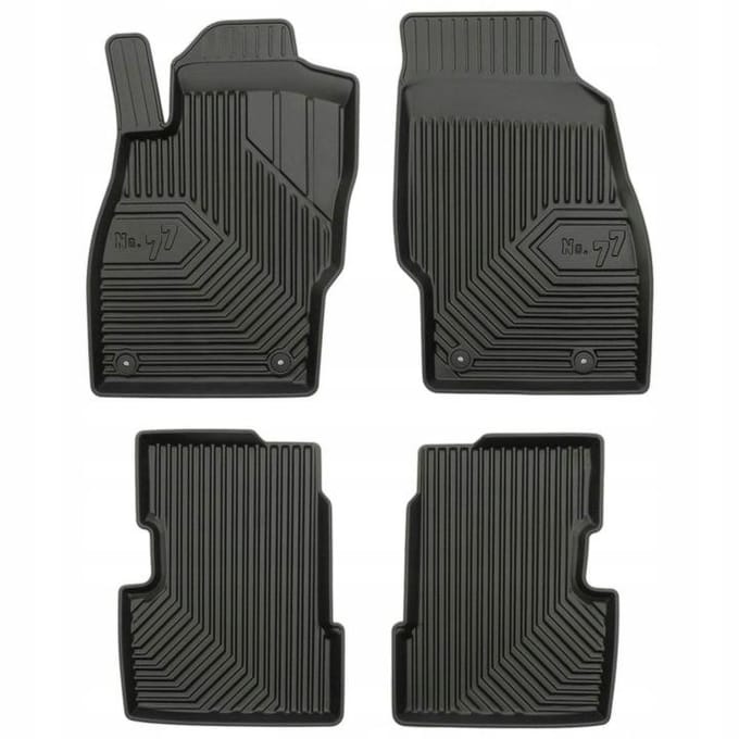 FROGUM Line 77 – Rubber vloermatten & kofferbakmat set – Perfecte pasvorm – Geurloos TPE – Opel Corsa E Hatchback 2014-2019