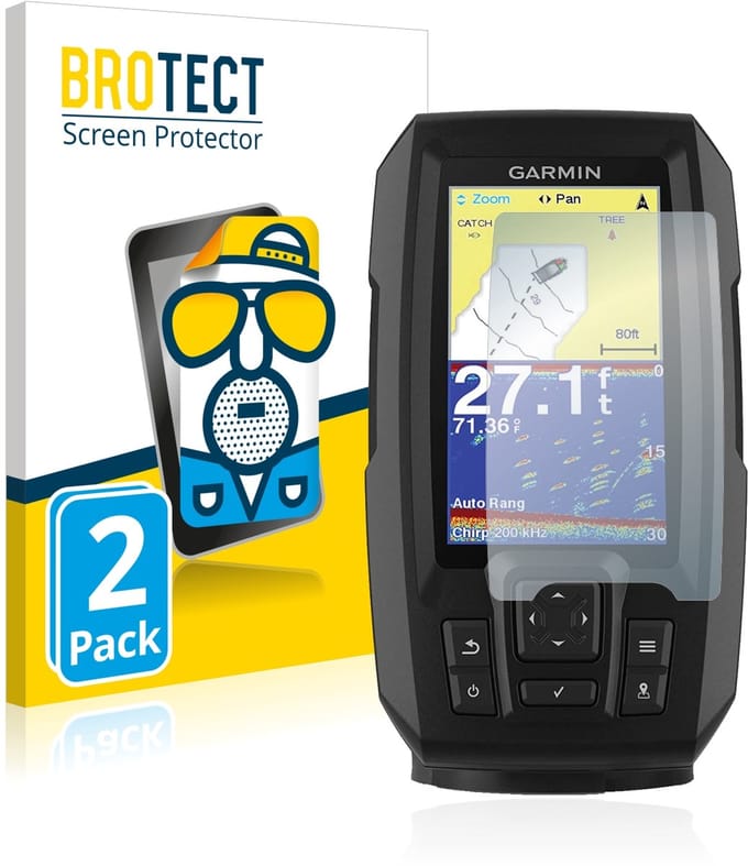 BROTECT - Screenprotector voor Garmin Striker Vivid 4cv - Folie Beschermfolie matte 2 Stuks