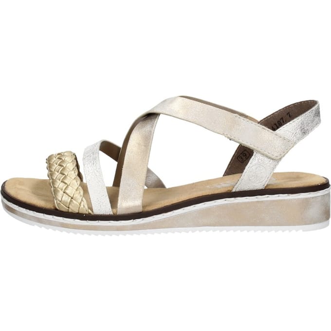 Rieker Sandalen Plat Sandalen Plat - Goudkleur - Maat 38