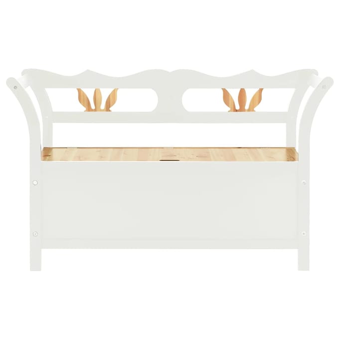 vidaXL - Bankje - 107x45x75,5 - cm - massief - vurenhout - wit