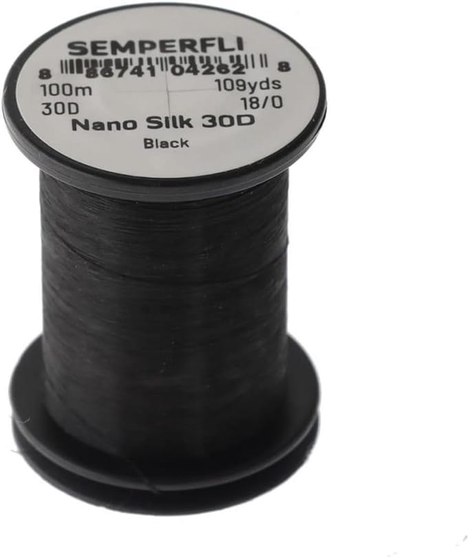 Extra Sterke Vliegbinddraad 30D Nano Silk | Dunne en Fijne Bindgaren Zwart 100m