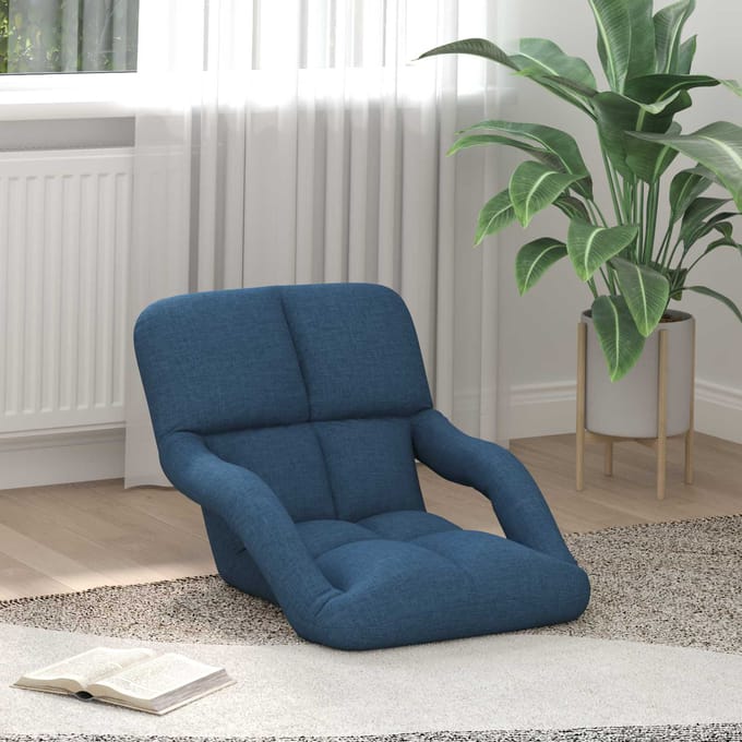 vidaXL - Verstelbare - Vloerstoel - met - Armleuning - 5 - Posities - Stof