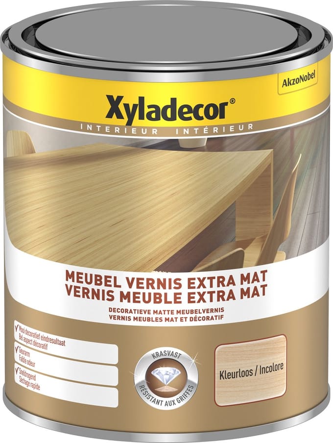 Xyladecor Meubel Vernis Extra Mat Kleurloos 1 L