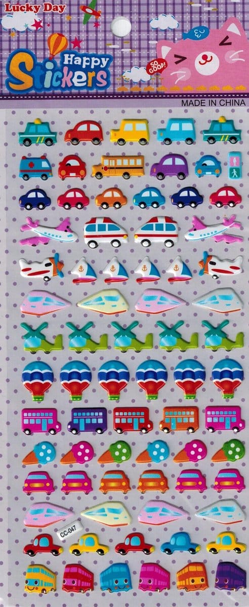 Puffy Stickers - Voertuigen