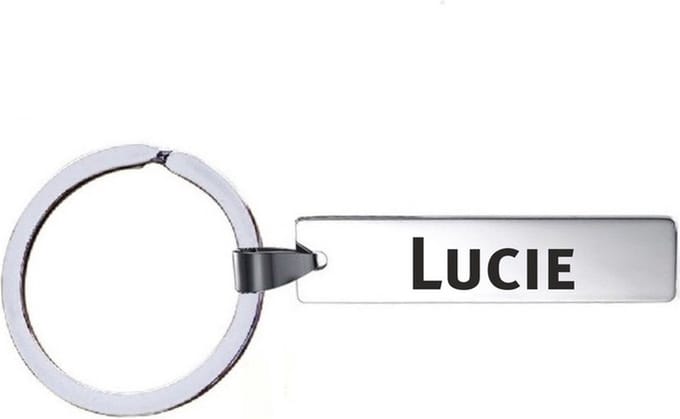 Sleutelhanger Met Naam - Lucie - RVS