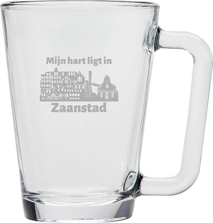 Gegraveerde theeglas 26cl Zaanstad