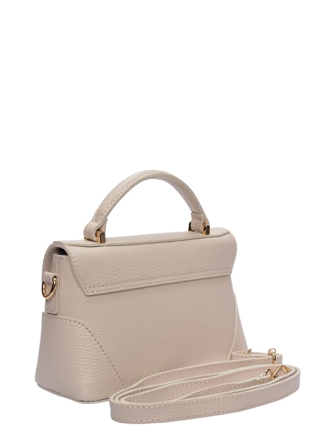 Luisa Vannini Beige Rundleer Tas