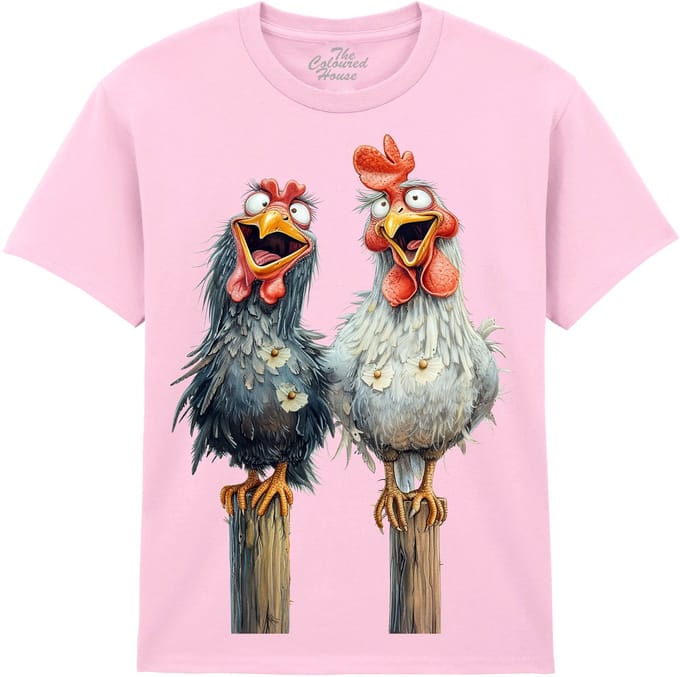 Gekke Kippen Friendly Chickens The Coloured House T-shirt S