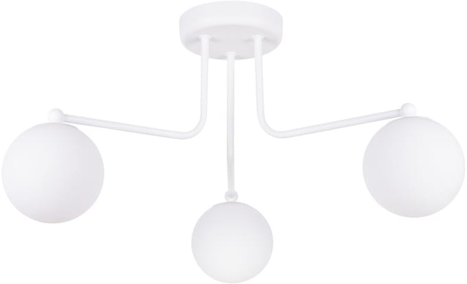 Sollux Lighting Kroonluchter Astral - 29x62x62cm - G9 - wit - staal/glas