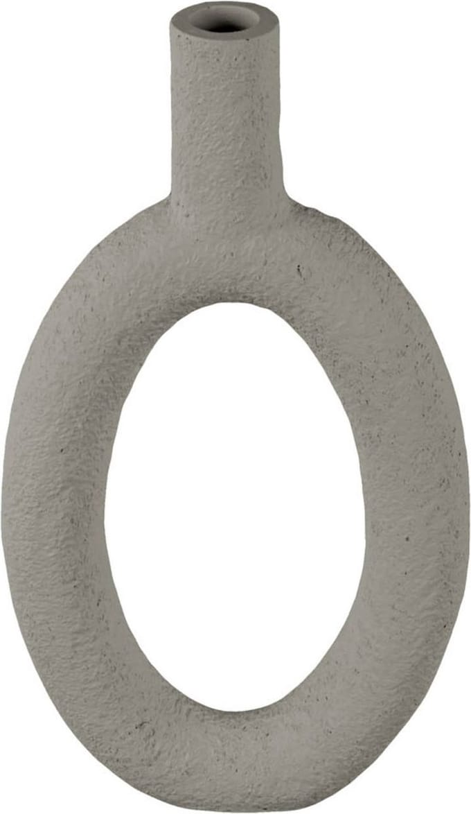 Present Time Vaas Ring - Polyresin - Ovaal Hoog Grijs - 16,5x3,5x31cm - Modern