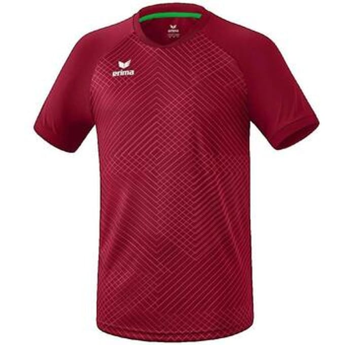 Erima Madrid Shirt Korte Mouw Heren - Bordeaux | Maat: S