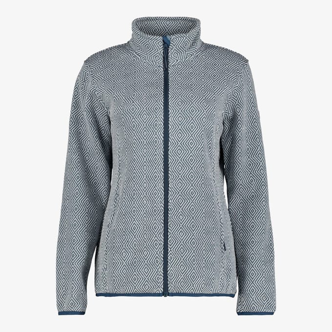 Kjelvik dames vest gebreid blauw - Maat M