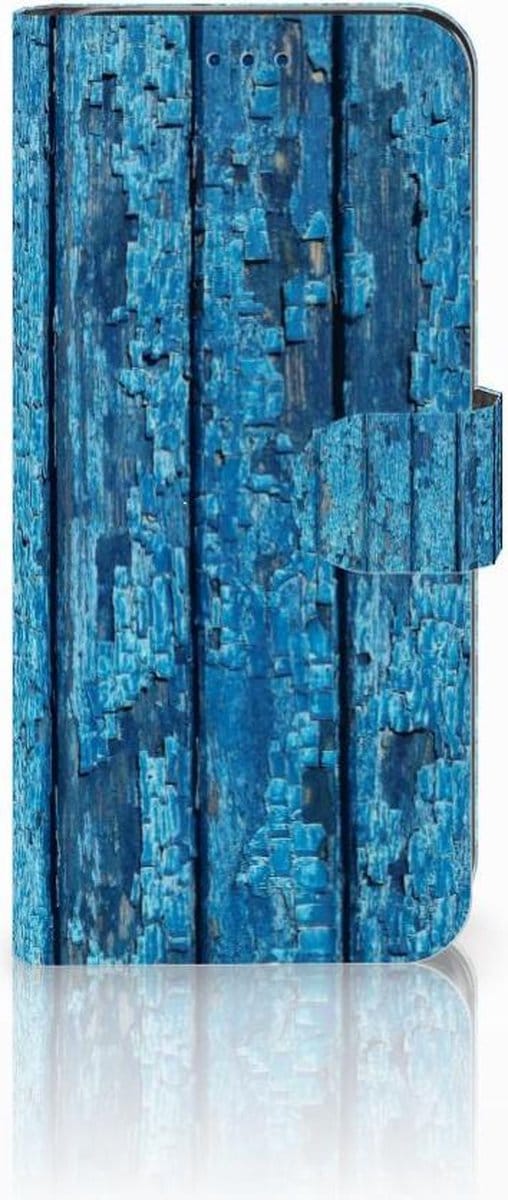 Samsung Galaxy S8 Book Style Case Wood Blue
