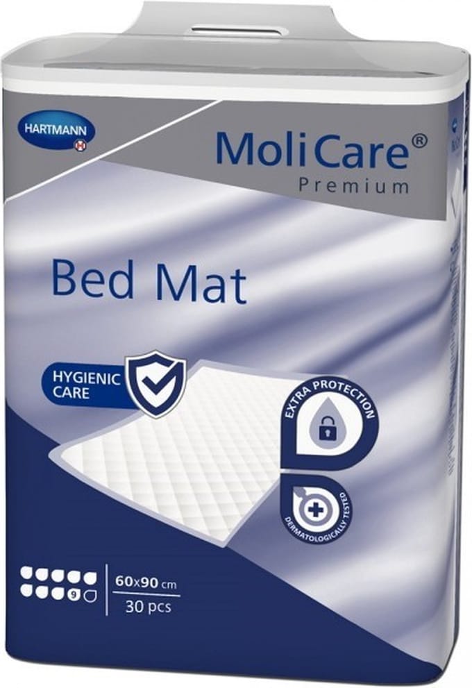 Hartmann Molicare Premium Bed Mat 9 gouttes 60 x 90 cm - 1 paquet de 30 protections