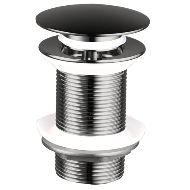 Vtw Living clickwaste afvoerplug gun metal grijs 5/4 met overloopgat