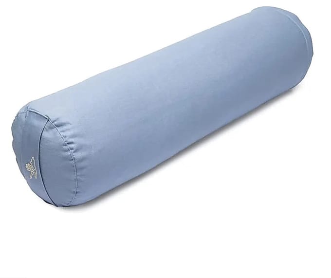 Yoga bolster blauw biokatoen (OCS) – 60 cm x 16 cm