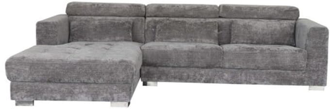 Tower Living Brighton Chaise L + 3-AR - fabric XS85 19 Light grey