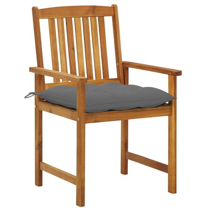 vidaXL - Tuinstoelen - 2 - st - met - kussens - massief - acaciahout