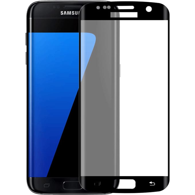Samsung Galaxy S7 Edge screenprotector gehard glas Edge to Edge - Zwart