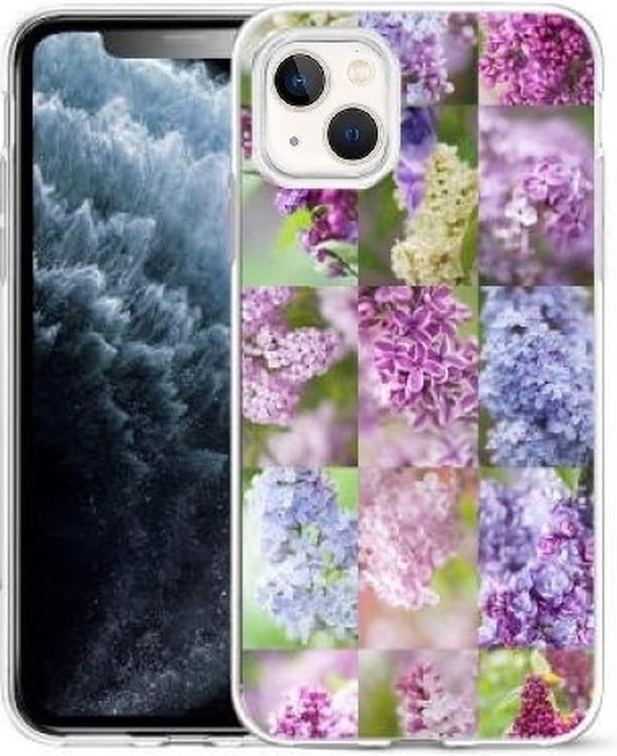 Cityhoesje-iPhone 14 Plus-15 Plus - hoesje – Bloemen – Backcover