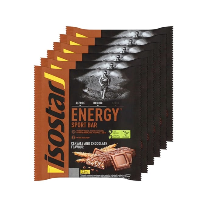 Isostar | Energy Sport Bar Chocolate & Cereals 3 Pack | 6 stuks | 6 x 35 gram