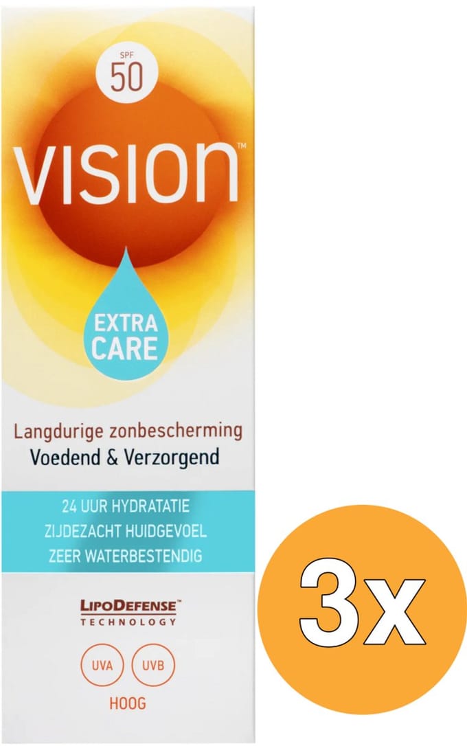 3x Vision Extra Care SPF50 (180 ml)