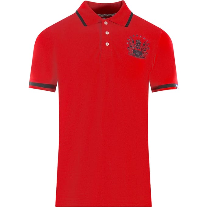 Aquascutum Tipped Aldis Red Polo Shirt