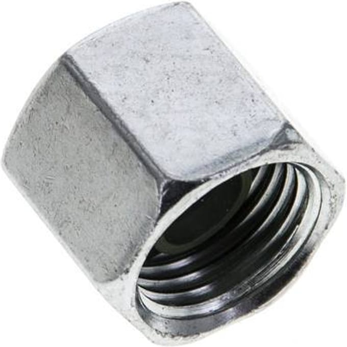 8 S M16x1.5 End Cap Stalen FKM