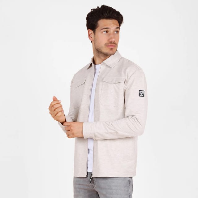 Heren Overshirt Hattem - Zand Melange
