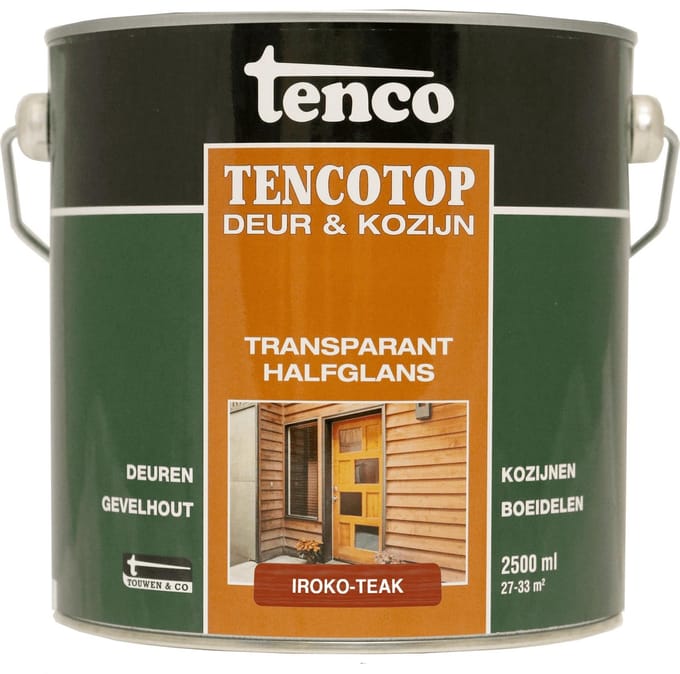 Tenco Tencotop Deur & Kozijn Beits Transparant Irokoteak 2,5l