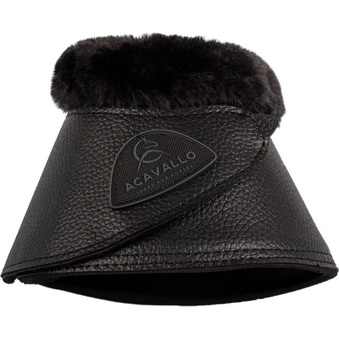 Paardenklokken met bont en klittenbandsluiting Acavallo