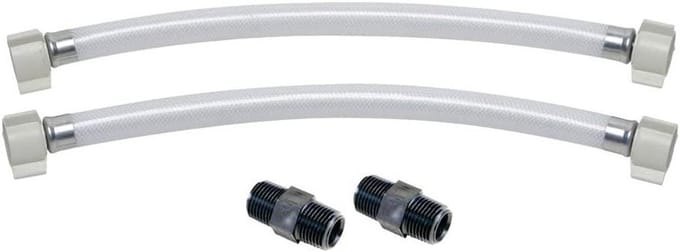 Pomp Geluiddemper Kit - Trillingsdemper - Sanitaire Systemen - Directe Aansluiting - 2x 36" Slangen - Zilver