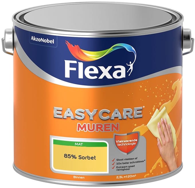 Flexa - Easycare Muren - 85% Sorbet - Mengverf - 2,5 L