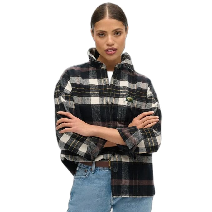 Gestrikte overshirt met lange mouwen voor dames Superdry