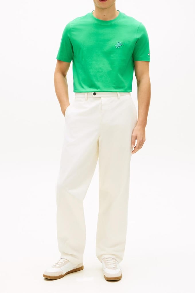 Tommy Hilfiger Script Monogram T-shirt Jade Wink Taglia: M | Magliette basic Outlet | Uomo
