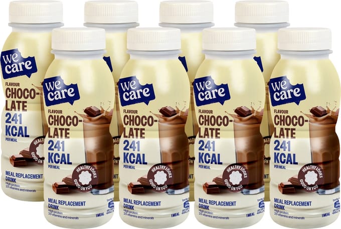 WeCare - Meal Replacement Drink - Chocolade - 8 x 236 ml