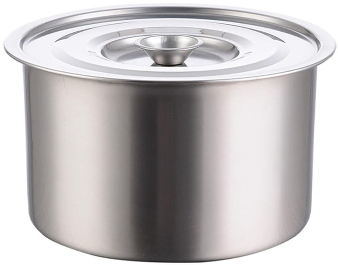Dailygoods- Bouillonpot Roestvrij staal - Soeppot - Inductiepot - Kookpot - Multifunctioneel - 14 cm