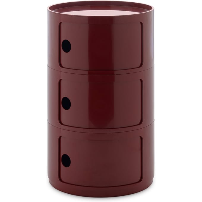 Kartell Nieuwe Componibili BIG 3 elementen - burgundy