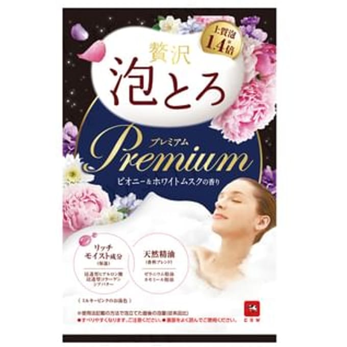 Cow Brand Soap - Oyumonogatari Luxury Foam Premium Bath Additive Peony & White Musk Scent 40g
