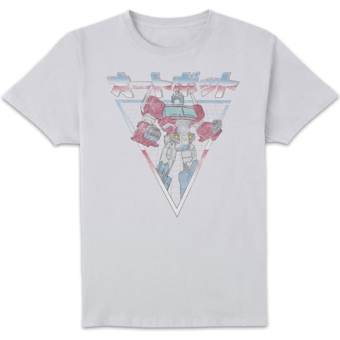 Transformers Optimus Prime Retro Japans t-shirt - Wit - S