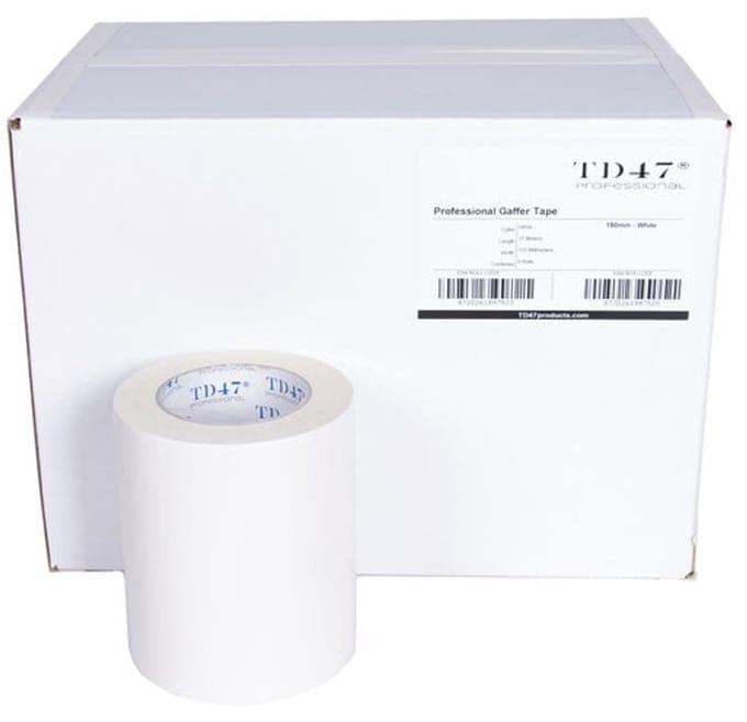 TD47 Professional Gaffa Tape 150mm x 25m Wit (Doos 6 Rollen)