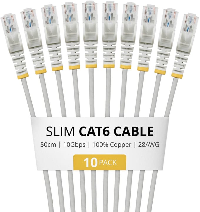 StarTech.com N6PAT50CMGRS10PK netwerkkabel Grijs 0,5 m Cat6 U/UTP (UTP)
