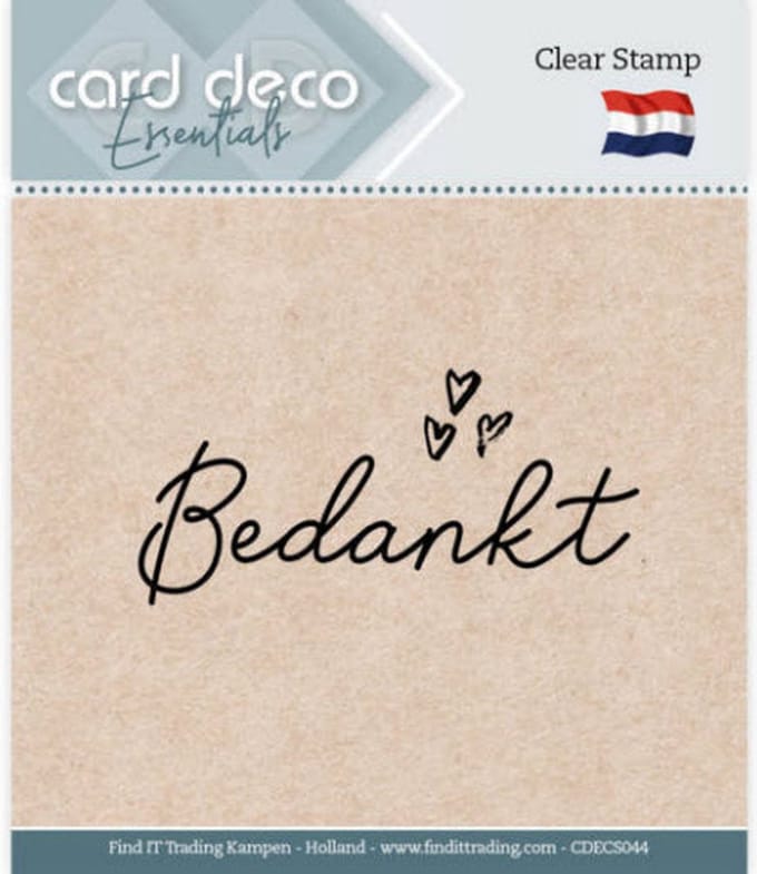 Card Deco Essentials - Clear Stamps - CDECS 044 Bedankt