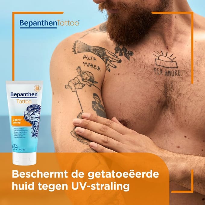 Bepanthen - Tattoo Zonnecrème - 2 x 50 ml - Voordeelverpakking