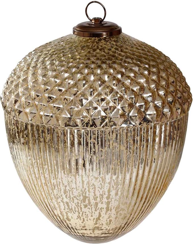 PTMD Santhy Eikel Kerstbal - H30 x Ø25 cm - Glas - Goud glanzend