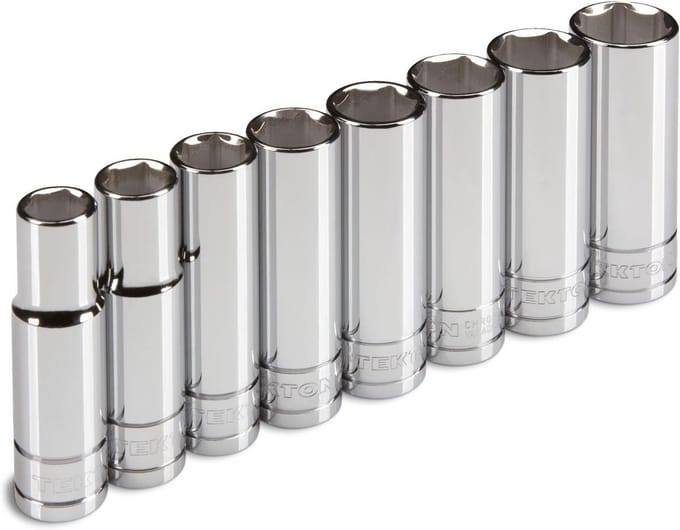 Dopsleutelset 1/2 inch 8-delig, maten 1/2" tot 15/16"